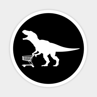 T-Rex with shopping trolley Magnet